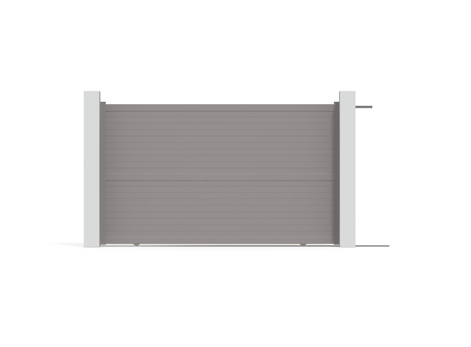 Portail aluminium coulissant CONCARNEAU 3060 x 1837 - Gris Sable 2900