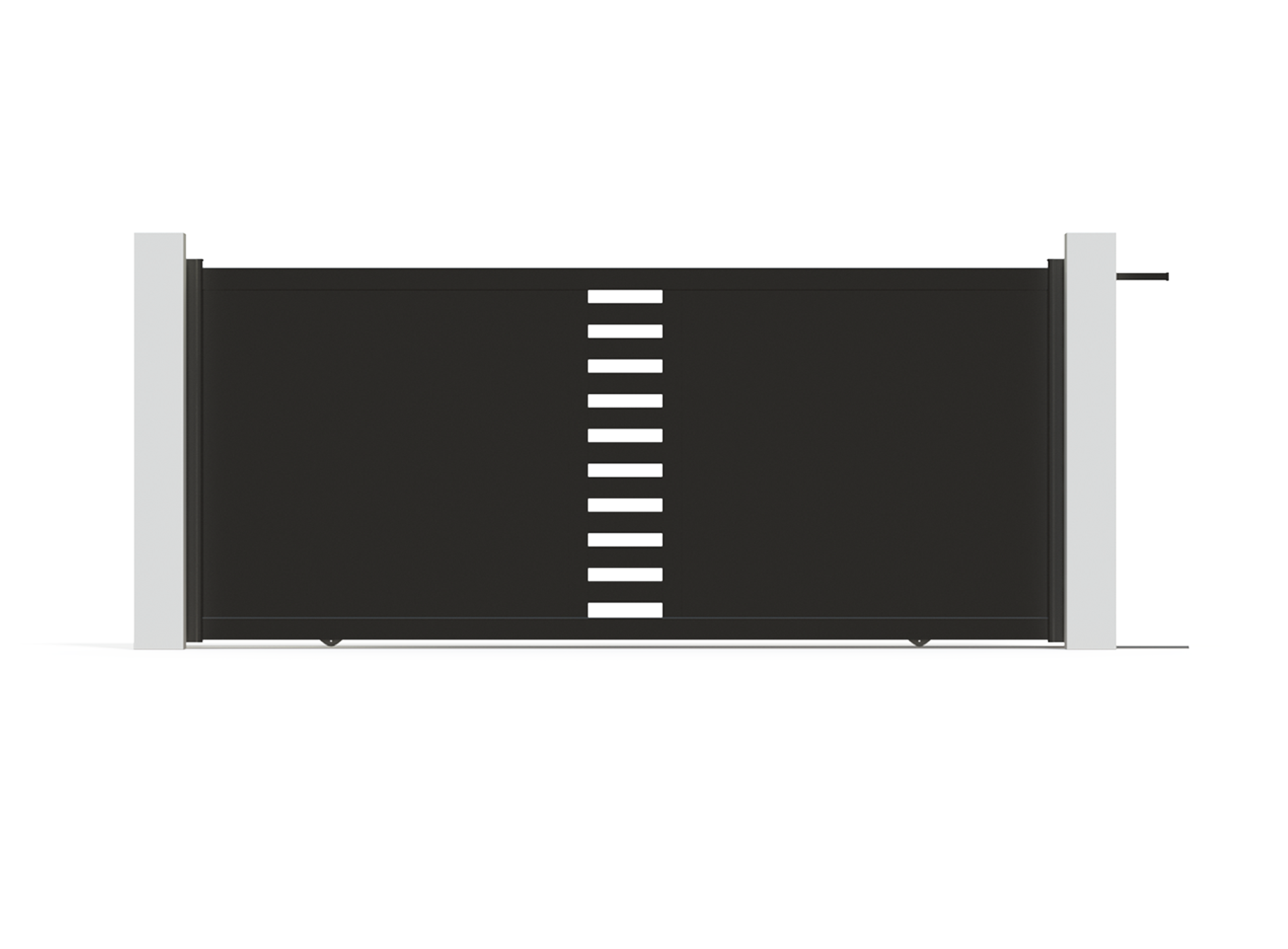 Klos Up portail coulissant GARLAN 3560 x 1558 Noir 9005