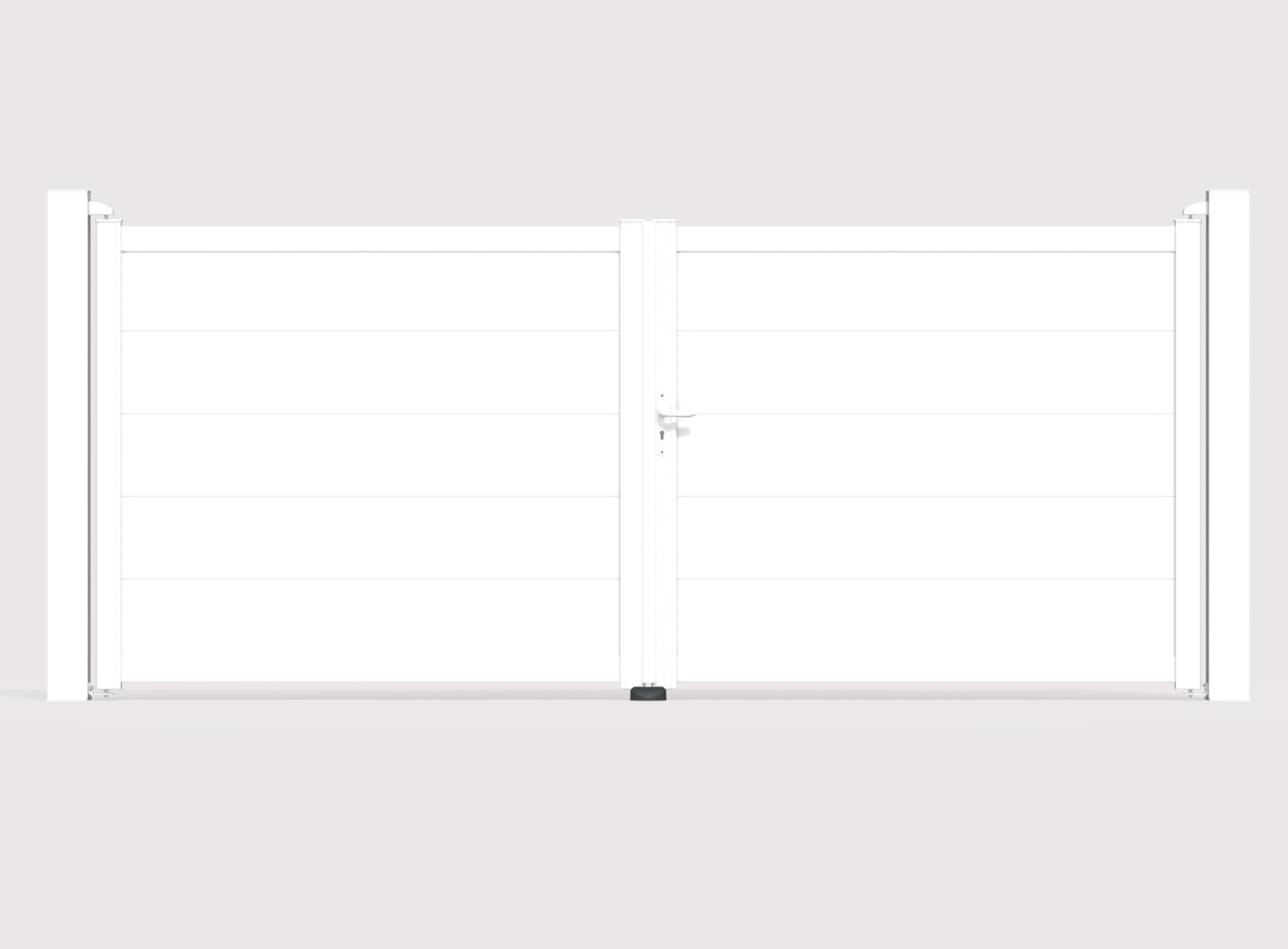 Klos Up Portail aluminium battant HEZO 4060 x 1705 - Blanc 9016